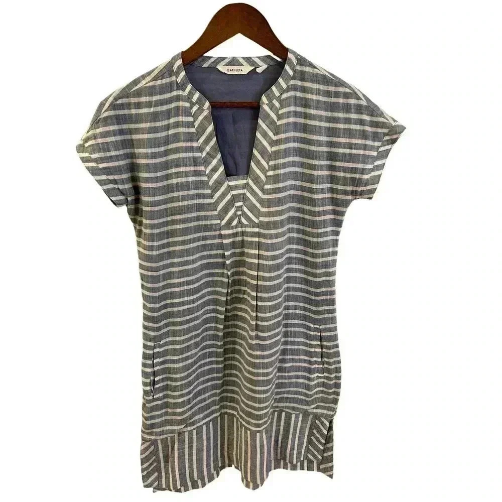 ATHLETA Striped Sheath Dress Athleisure Size XS